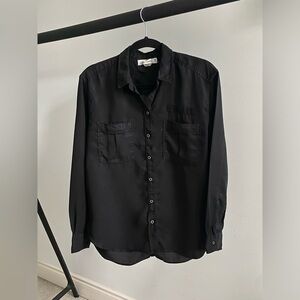 Oversized Soft Black Blouse